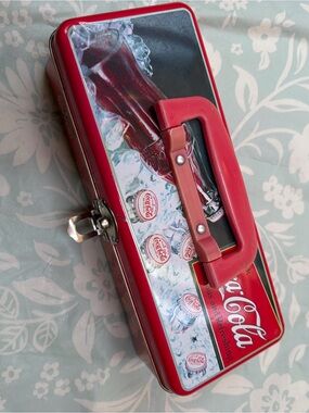 Coca Cola Red Metal Pencil Case